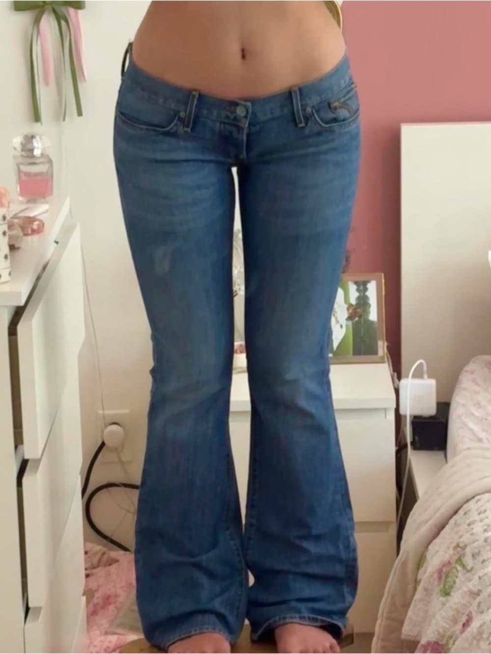 Y2k 2000s lucky brand low rise jeans flare size 4